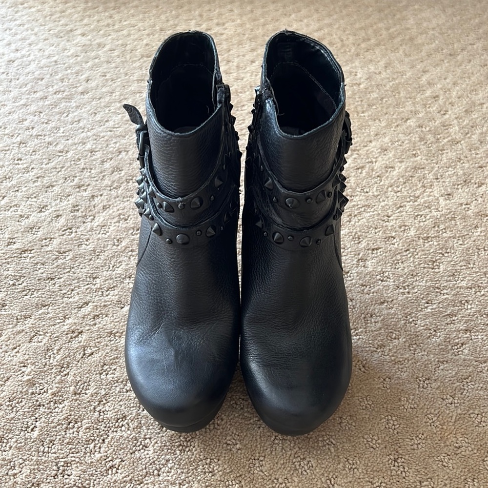 Fergie Black Studded Booties